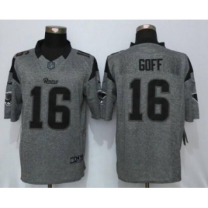 Men Nike St.Louis Rams #16 Jared Goff Stitched Gridiron Gray Limited Jersey