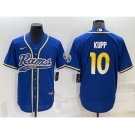 Men's Los Angeles Rams #10 Cooper Kupp Blue Stitched Cool Base Nike Baseball Jersey