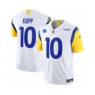 Men's Los Angeles Rams #10 Cooper Kupp White 2023 F.U.S.E. With 4-Star C Patch Vapor Vapor Limited Football Stitched Jersey