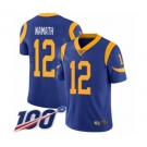 Men's Los Angeles Rams #12 Joe Namath Royal Blue Alternate Vapor Untouchable Limited Player 100th Season Football Jersey