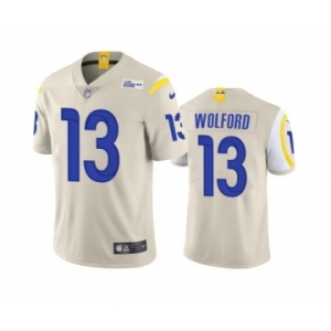 Men's Los Angeles Rams #13 John Wolford Bone Vapor Untouchable Limited Stitched Football Jersey
