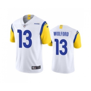 Men's Los Angeles Rams #13 John Wolford White Vapor Untouchable Limited Stitched Football Jersey