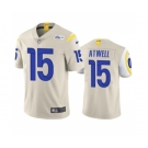 Men's Los Angeles Rams #15 Tutu Atwell Bone Vapor Untouchable Limited Stitched Football Jersey