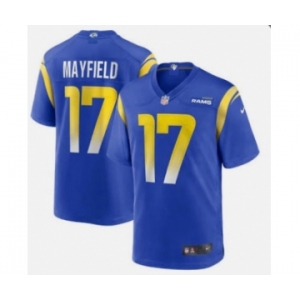 Men's Los Angeles Rams #17 Baker Mayfield Royal Vapor Untouchable Limited Stitched Football Jersey