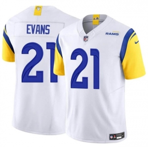 Men's Los Angeles Rams #21 Zach Evans White 2024 F.U.S.E Vapor Untouchable Stitched Football Jersey