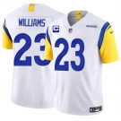 Men's Los Angeles Rams #23 Kyren Williams White 2025 F.U.S.E. With 1-Star C Patch Vapor Untouchable Football Stitched Jersey