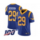 Men's Los Angeles Rams #29 Eric Dickerson Royal Blue Alternate Vapor Untouchable Limited Player 100th Season Football Jersey