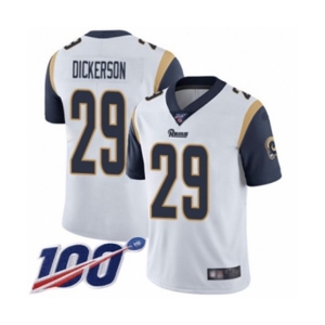 Men's Los Angeles Rams #29 Eric Dickerson White Vapor Untouchable Limited Player 100th Season Football Jersey