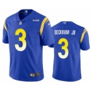 Men's Los Angeles Rams #3 Odell Beckham Jr. 2021 Royal Vapor Untouchable Limited Stitched Football Jersey