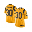 Men's Los Angeles Rams #30 Todd Gurley Gold Color Rush Limited Jersey