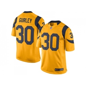 Men's Los Angeles Rams #30 Todd Gurley Gold Color Rush Limited Jersey