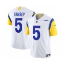 Men's Los Angeles Rams #5 Jalen Ramsey White 2023 F.U.S.E. Vapor Untouchable Limited Football Stitched Jersey