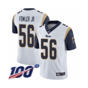 Men's Los Angeles Rams #56 Dante Fowler Jr White Vapor Untouchable Limited Player 100th Season Football Jersey