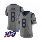 Men's Los Angeles Rams #8 Brandon Allen Limited Gray Inverted Legend 100th Season Football Jersey