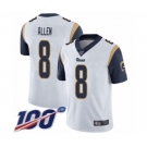 Men's Los Angeles Rams #8 Brandon Allen White Vapor Untouchable Limited Player 100th Season Football Jersey