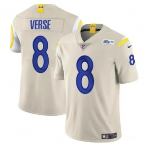 Men's Los Angeles Rams #8 Jared Verse Bone 2024 Draft Vapor Untouchable Football Stitched Jersey