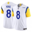 Men's Los Angeles Rams #8 Jared Verse White 2024 Draft F.U.S.E. Vapor Untouchable Football Stitched Jersey