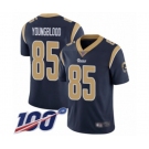 Men's Los Angeles Rams #85 Jack Youngblood Navy Blue Team Color Vapor Untouchable Limited Player 100th Season Football Jersey