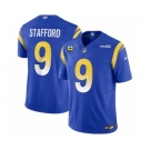 Men's Los Angeles Rams #9 Matthew Stafford Blue 2023 F.U.S.E. With 4-Star C Patch Vapor Untouchable Limited Football Stitched Jersey