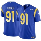 Men's Los Angeles Rams #91 Kobie Turner Blue 2025 F.U.S.E. Vapor Untouchable Football Stitched Jersey