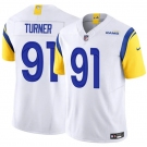 Men's Los Angeles Rams #91 Kobie Turner White 2025 F.U.S.E. Vapor Untouchable Football Stitched Jersey