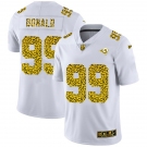 Men's Los Angeles Rams #99 Aaron Donald 2020 White Leopard Print Fashion Limited Football Stitched Jersey