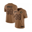 Men's Los Angeles Rams #99 Aaron Donald 2023 Brown Salute To Service Limited Football Stitched Jersey