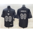 Men's Los Angeles Rams #99 Aaron Donald Black Reflective Limited Stitched Football Jersey