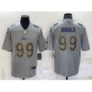 Men's Los Angeles Rams #99 Aaron Donald LOGO Grey Atmosphere Fashion Vapor Untouchable Stitched Limited Jersey