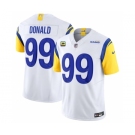 Men's Los Angeles Rams #99 Aaron Donald White 2023 F.U.S.E. With 4-Star C Patch Vapor Vapor Limited Football Stitched Jersey