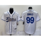 Men's Los Angeles Rams #99 Aaron Donald White Stitched Cool Base Nike Baseball Jersey