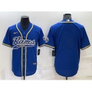 Men's Los Angeles Rams Blank Blue Stitched MLB Cool Base Nike Baseball Jersey