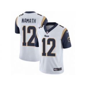 Men's Nike Los Angeles Rams #12 Joe Namath Vapor Untouchable Limited White NFL Jersey