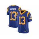 Men's Nike Los Angeles Rams #13 Kurt Warner Vapor Untouchable Limited Royal Blue Alternate NFL Jersey