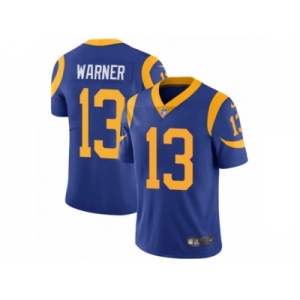 Men's Nike Los Angeles Rams #13 Kurt Warner Vapor Untouchable Limited Royal Blue Alternate NFL Jersey