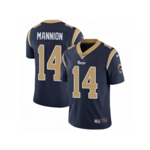 Men's Nike Los Angeles Rams #14 Sean Mannion Vapor Untouchable Limited Navy Blue Team Color NFL Jersey