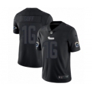 Men's Nike Los Angeles Rams #16 Jared Goff Limited Black Rush Impact NFL Jersey