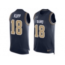 Men's Nike Los Angeles Rams #18 Cooper Kupp Limited Navy Blue Player Name & Number Tank Top NFL Jersey