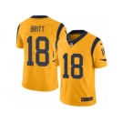 Men's Nike Los Angeles Rams #18 Kenny Britt Limited Gold Rush NFL Jersey