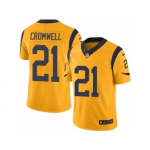 Men's Nike Los Angeles Rams #21 Nolan Cromwell Limited Gold Rush NFL Jersey