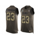 Men's Nike Los Angeles Rams #23 Benny Cunningham Limited Green Salute to Service Tank Top NFL Jersey