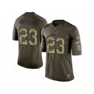 Men's Nike Los Angeles Rams #23 Nickell Robey-Coleman Limited Green Salute to Service NFL Jersey