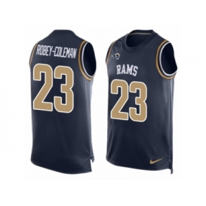 Men's Nike Los Angeles Rams #23 Nickell Robey-Coleman Limited Navy Blue Player Name & Number Tank Top NFL Jersey