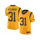 Men's Nike Los Angeles Rams #31 Mo Alexander Limited Gold Rush NFL Jersey