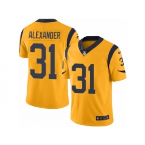 Men's Nike Los Angeles Rams #31 Mo Alexander Limited Gold Rush NFL Jersey