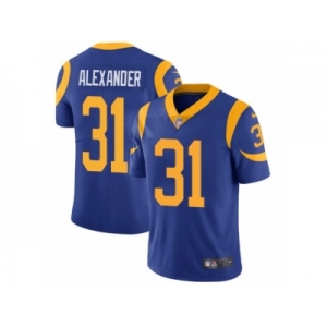 Men's Nike Los Angeles Rams #31 Mo Alexander Vapor Untouchable Limited Royal Blue Alternate NFL Jersey