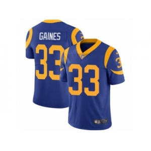Men's Nike Los Angeles Rams #33 E.J. Gaines Vapor Untouchable Limited Royal Blue Alternate NFL Jersey