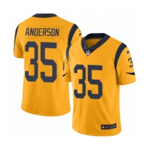 Men's Nike Los Angeles Rams #35 C.J. Anderson Limited Gold Rush Vapor Untouchable NFL Jersey