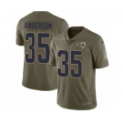 Men's Nike Los Angeles Rams #35 C.J. Anderson Limited Olive 2017 Salute to Service NFL Jersey