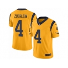 Men's Nike Los Angeles Rams #4 Greg Zuerlein Limited Gold Rush NFL Jersey